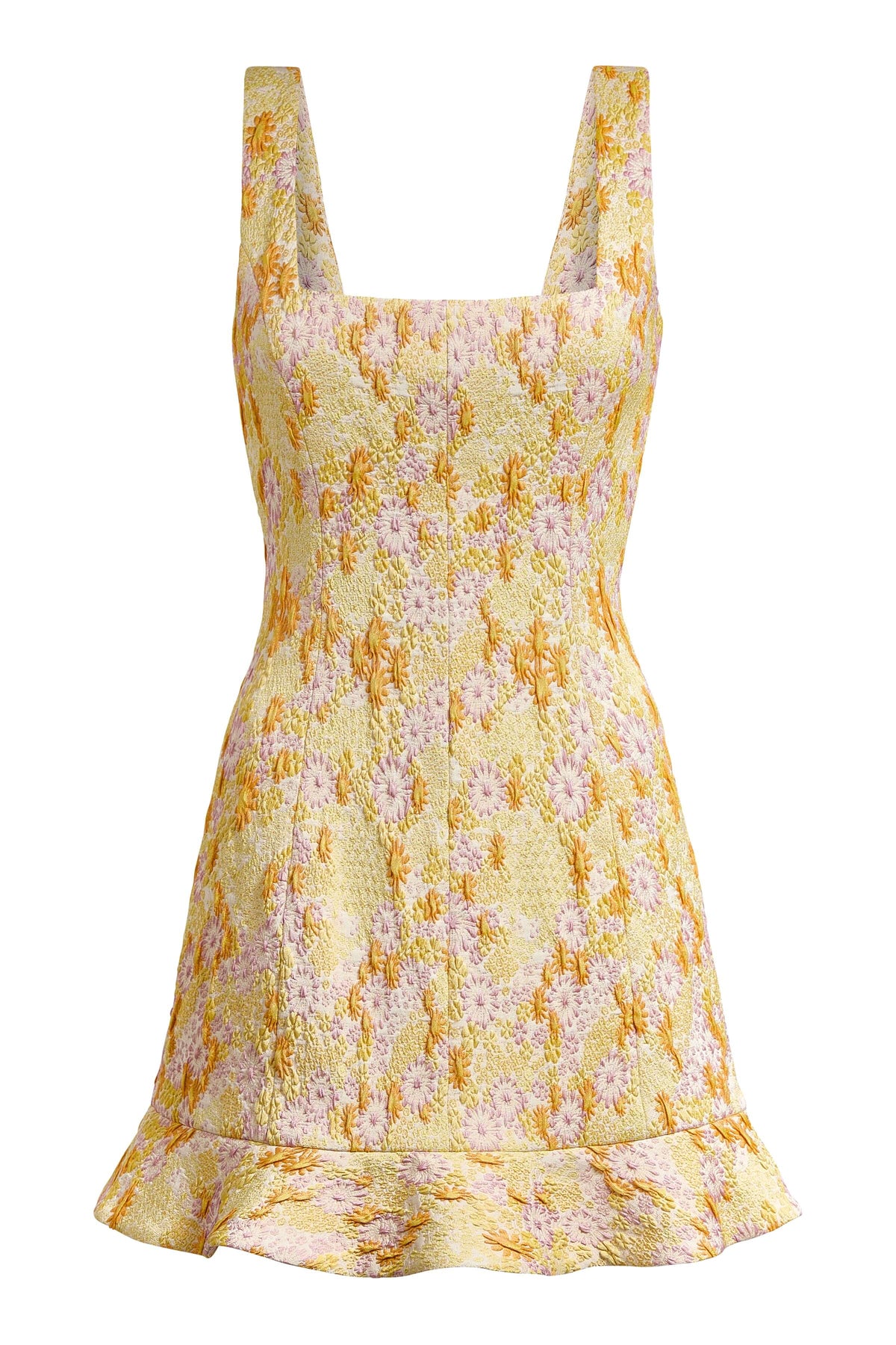 Kira Daisy Stretch Brocade Mini Dress