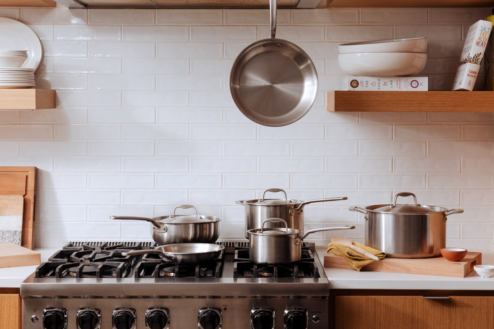 Stainless Clad Cookware, Set of 10