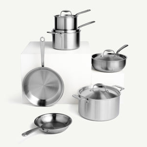 Stainless Clad Cookware, Set of 10