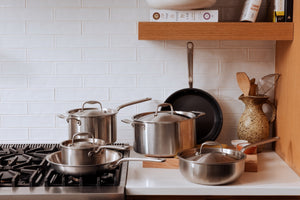 Stainless Clad Cookware, Set of 10