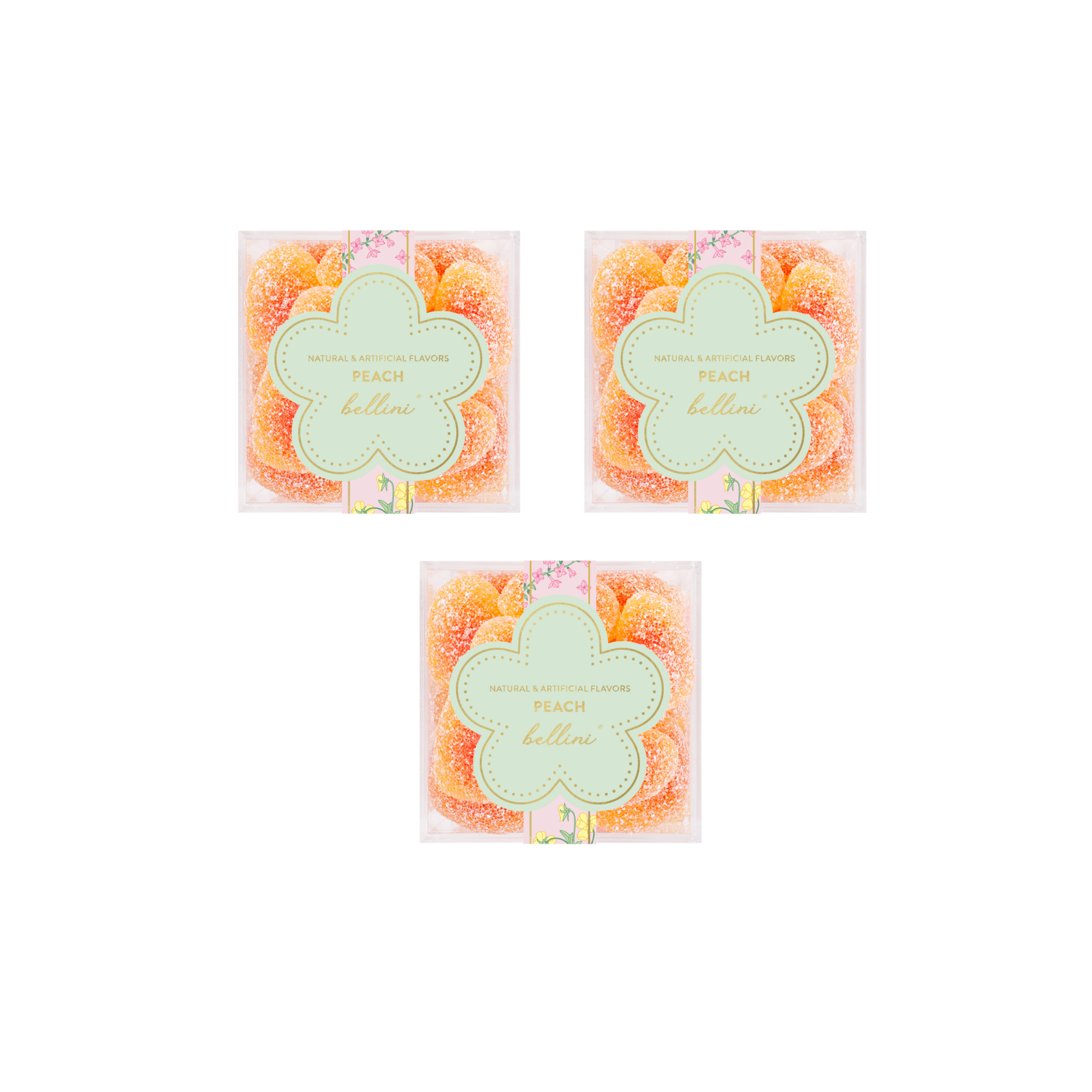 La Vie En Rose Peach Bellini, Set of 3