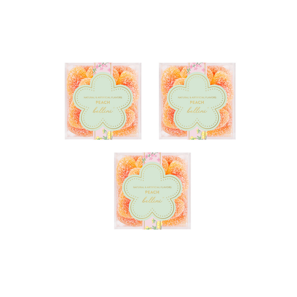 La Vie En Rose Peach Bellini, Set of 3