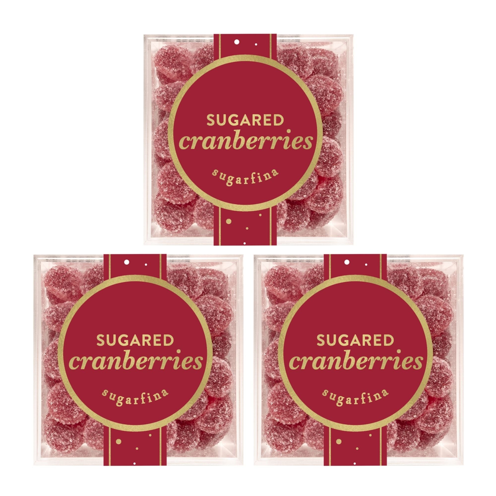Sugared Cranberries, Set of 3