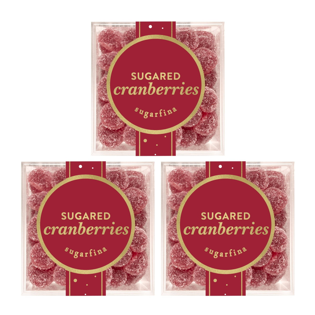 Sugared Cranberries, Set of 3