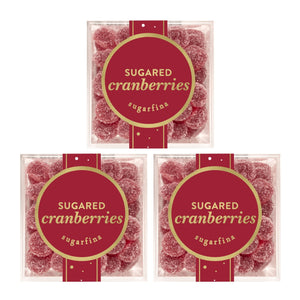 Sugared Cranberries, Set of 3