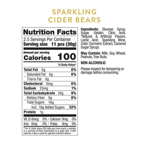 Sparkling Cider Bears, Set of 3