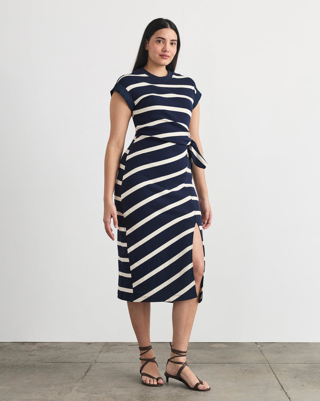 Kovi Dress in Maritime Blue & Cream Stripe
