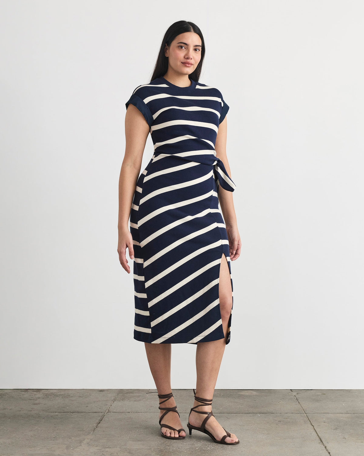 Kovi Dress in Maritime Blue & Cream Stripe
