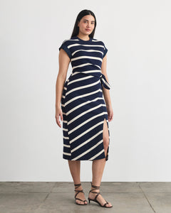 Kovi Dress in Maritime Blue & Cream Stripe