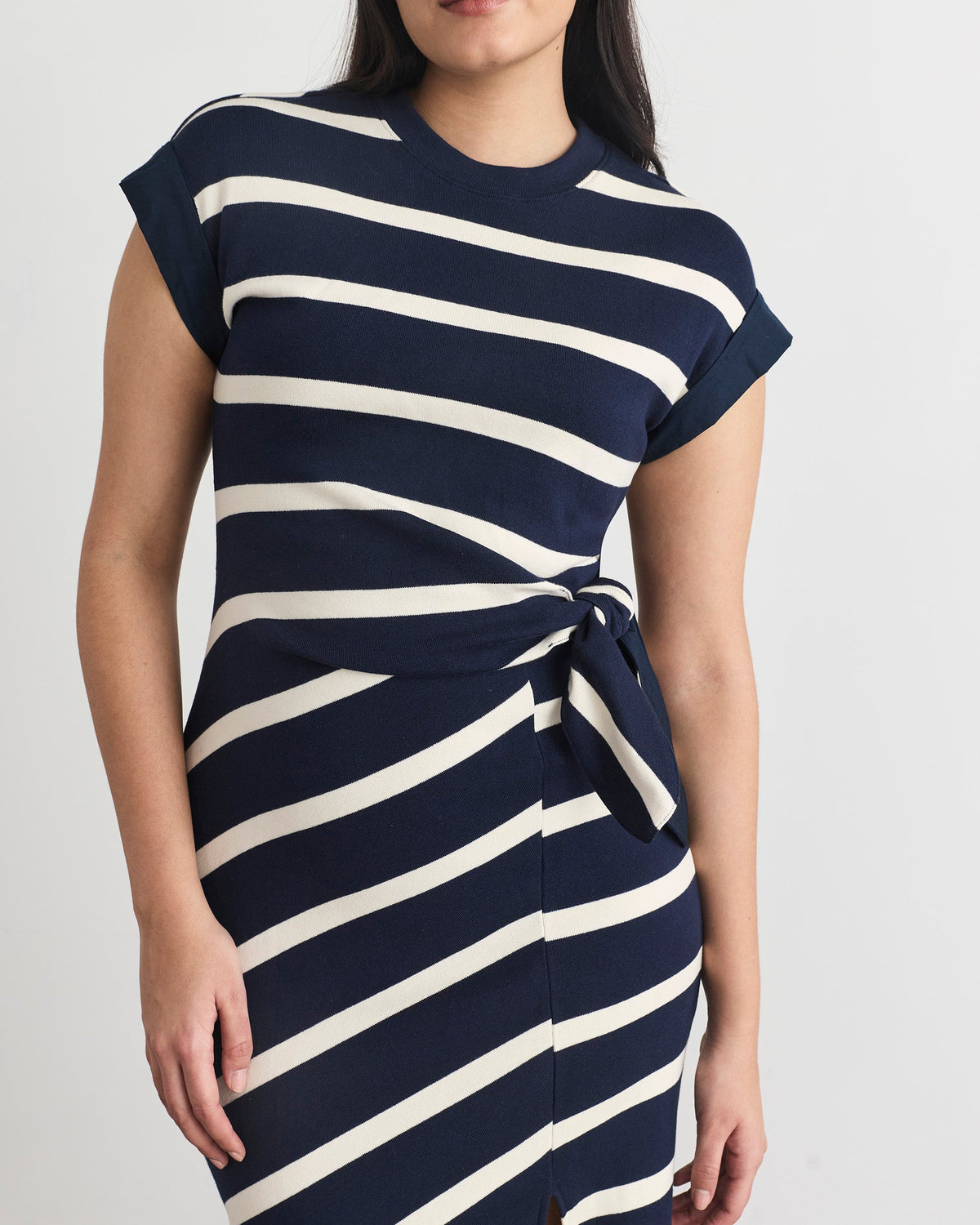 Kovi Dress in Maritime Blue & Cream Stripe