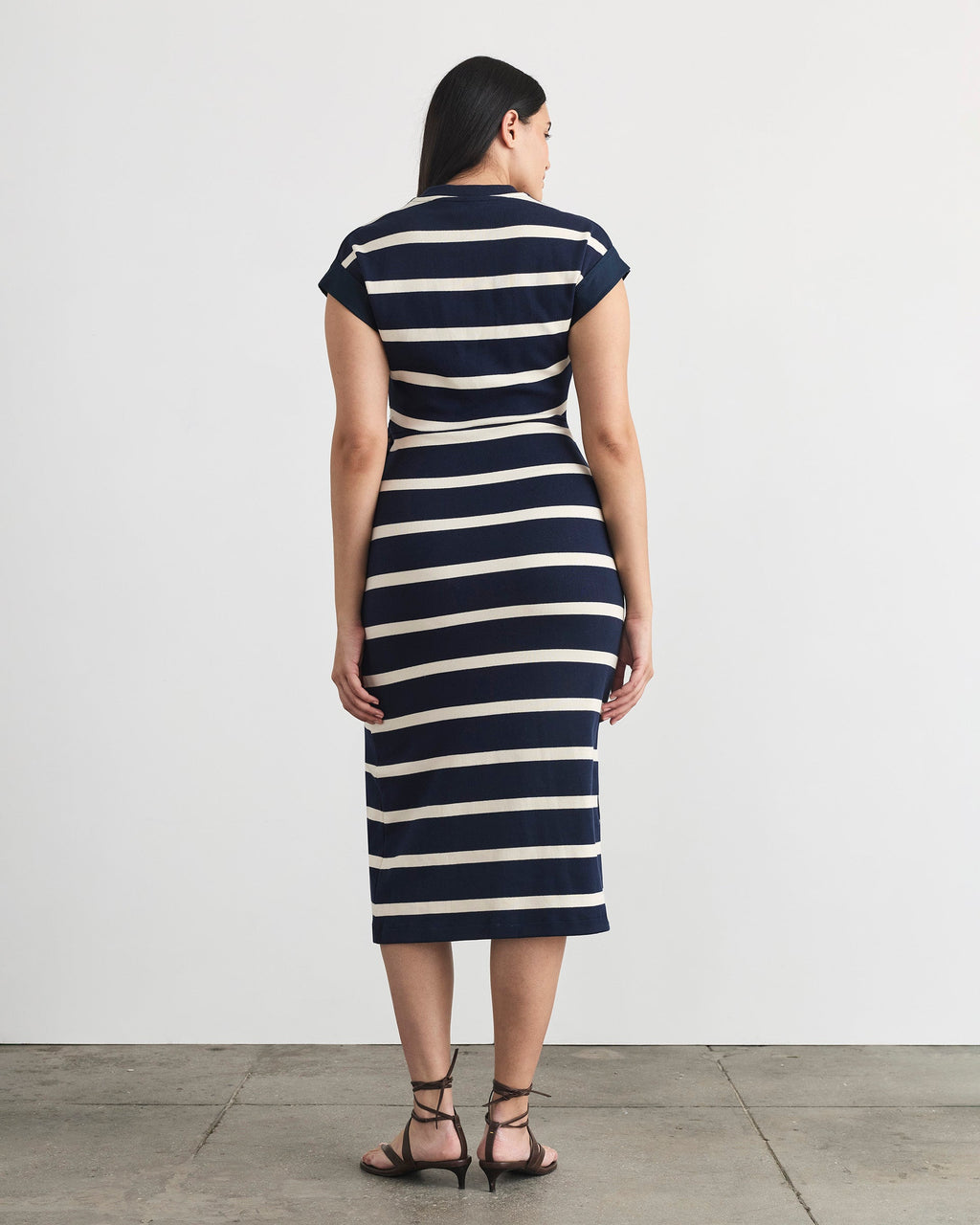 Kovi Dress in Maritime Blue & Cream Stripe