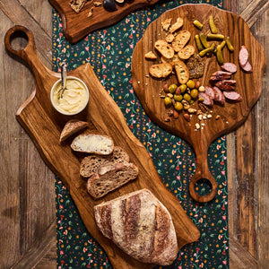 Puro Round Serving Board in Teak
