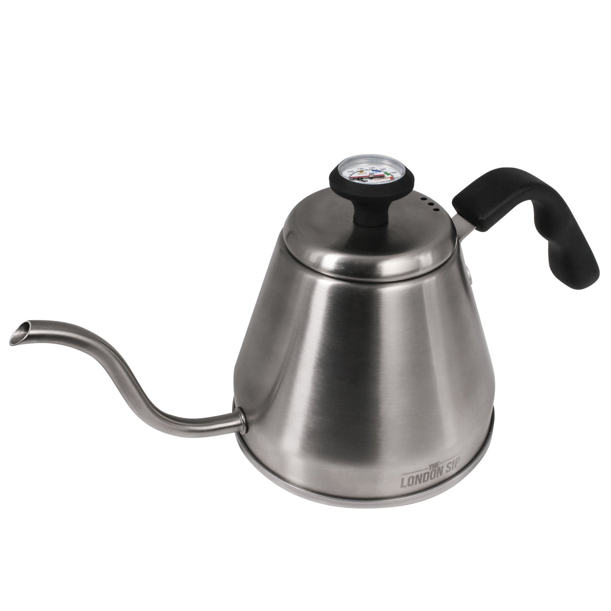 Stainless Steel Kettle w/ Beverage Thermometer 1.2L in Silver