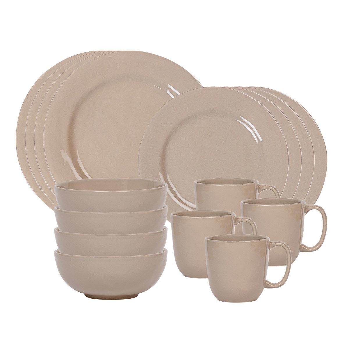 Puro 16-Piece Place Setting in Taupe