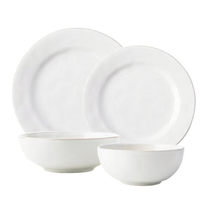 Puro Whitewash Place Setting, Set of 4