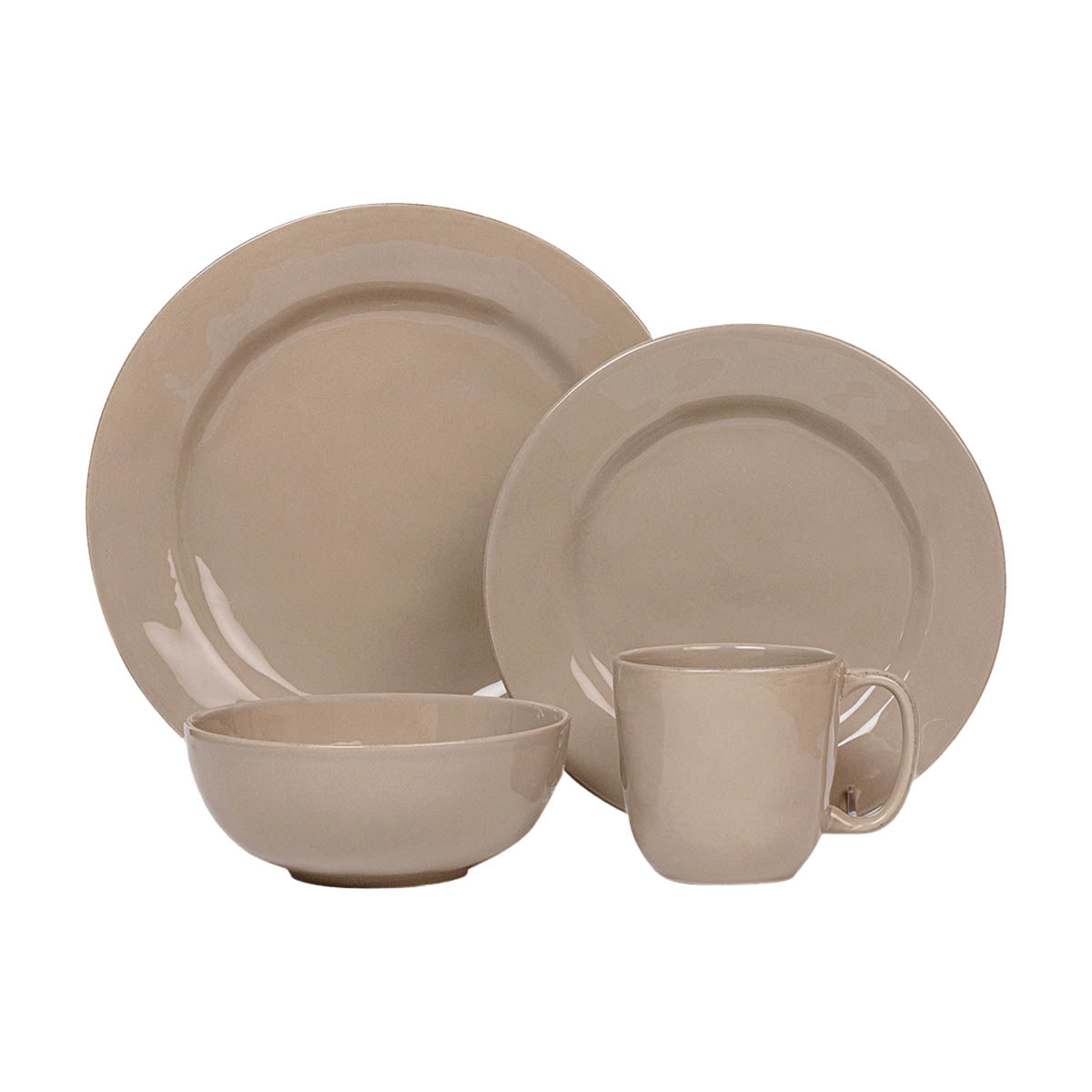 Puro 4-Piece Place Setting in Taupe