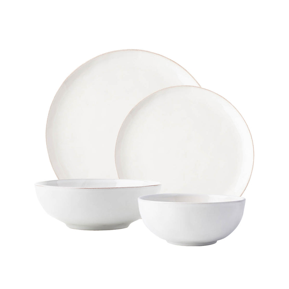 Puro Coupe 4-Piece Place Setting in Whitewash