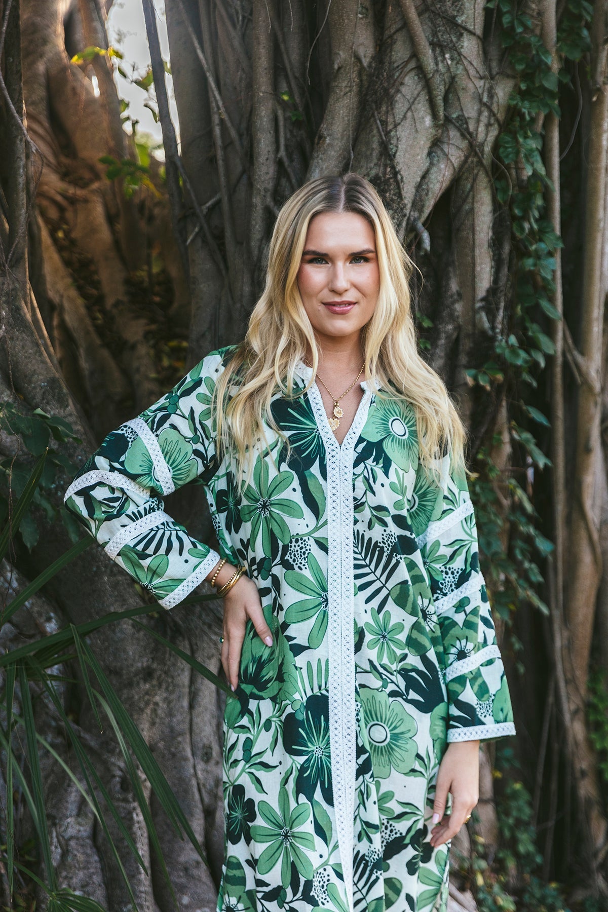 Bardot Caftan Joy in Green