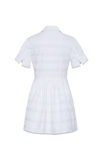 Kai Mini Dress in Lace Inserts White