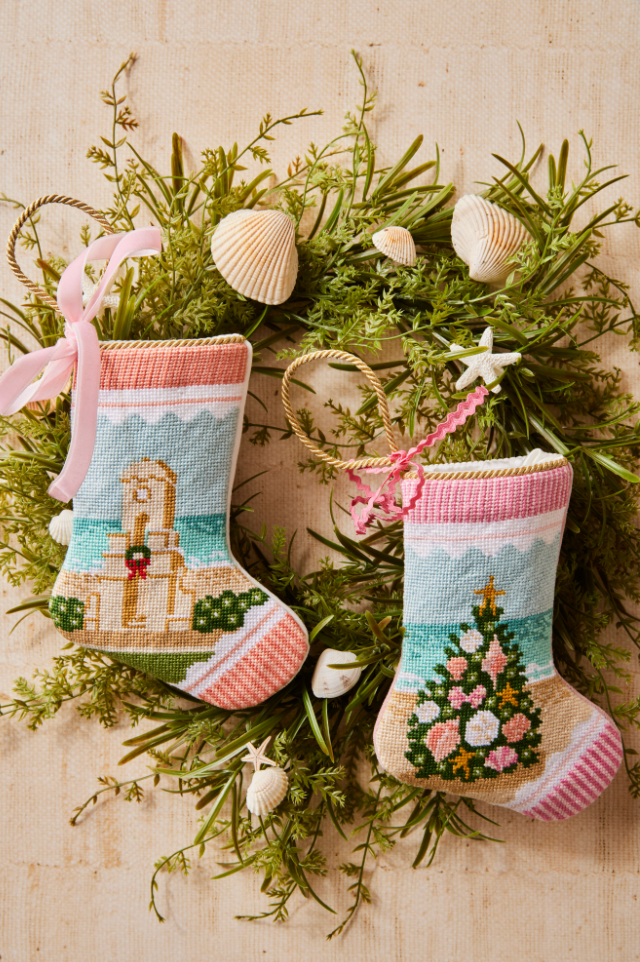 Kate Lewis: Worth Avenue Clock Tower Bauble Stocking