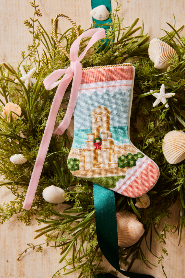 Kate Lewis: Worth Avenue Clock Tower Bauble Stocking