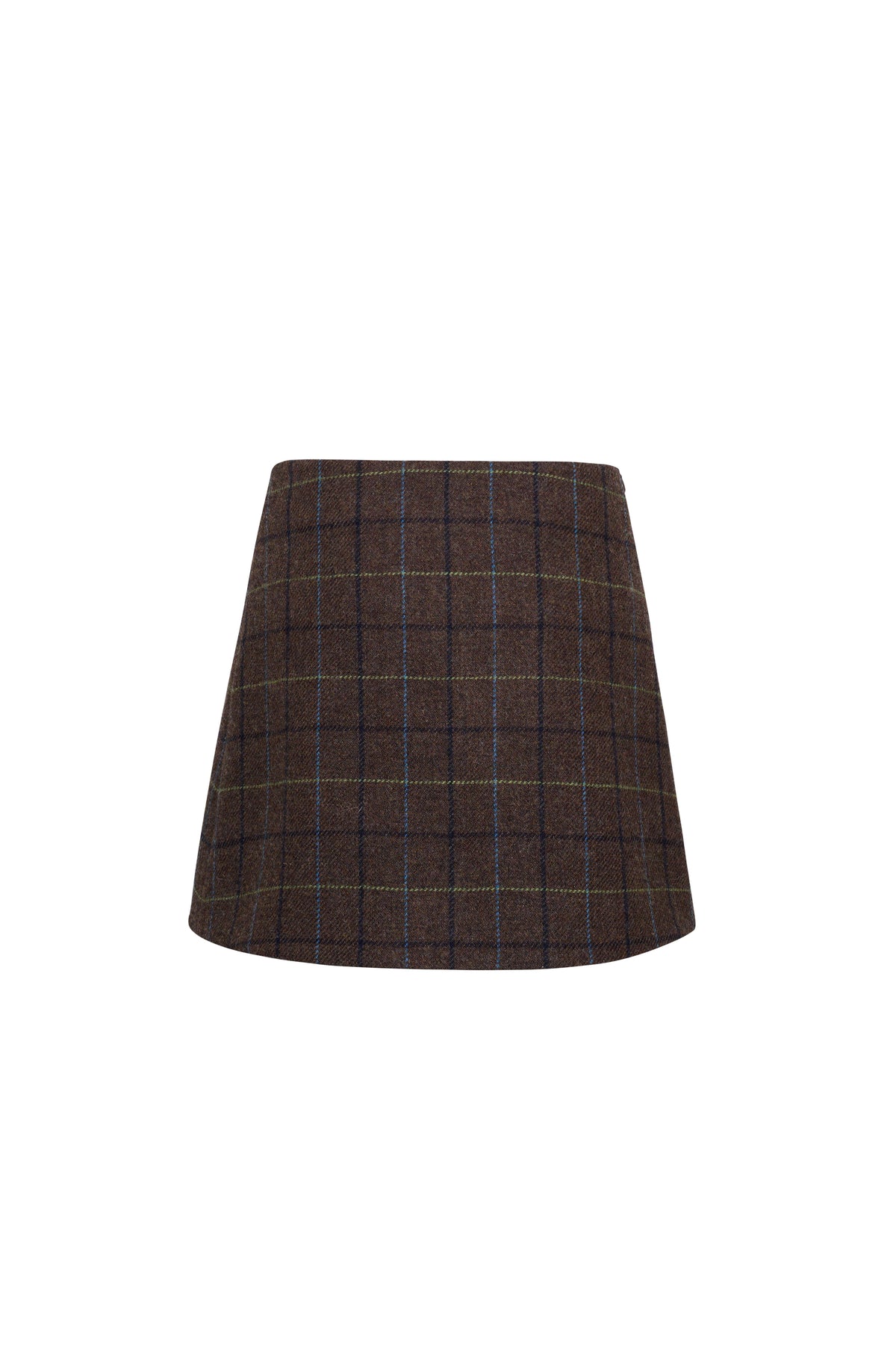 Kate Skirt in Oswald Plaid Army Green