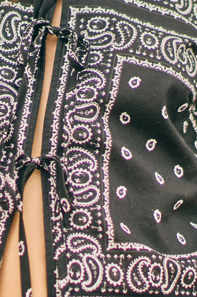 Katie Top in Aces Wild Black
