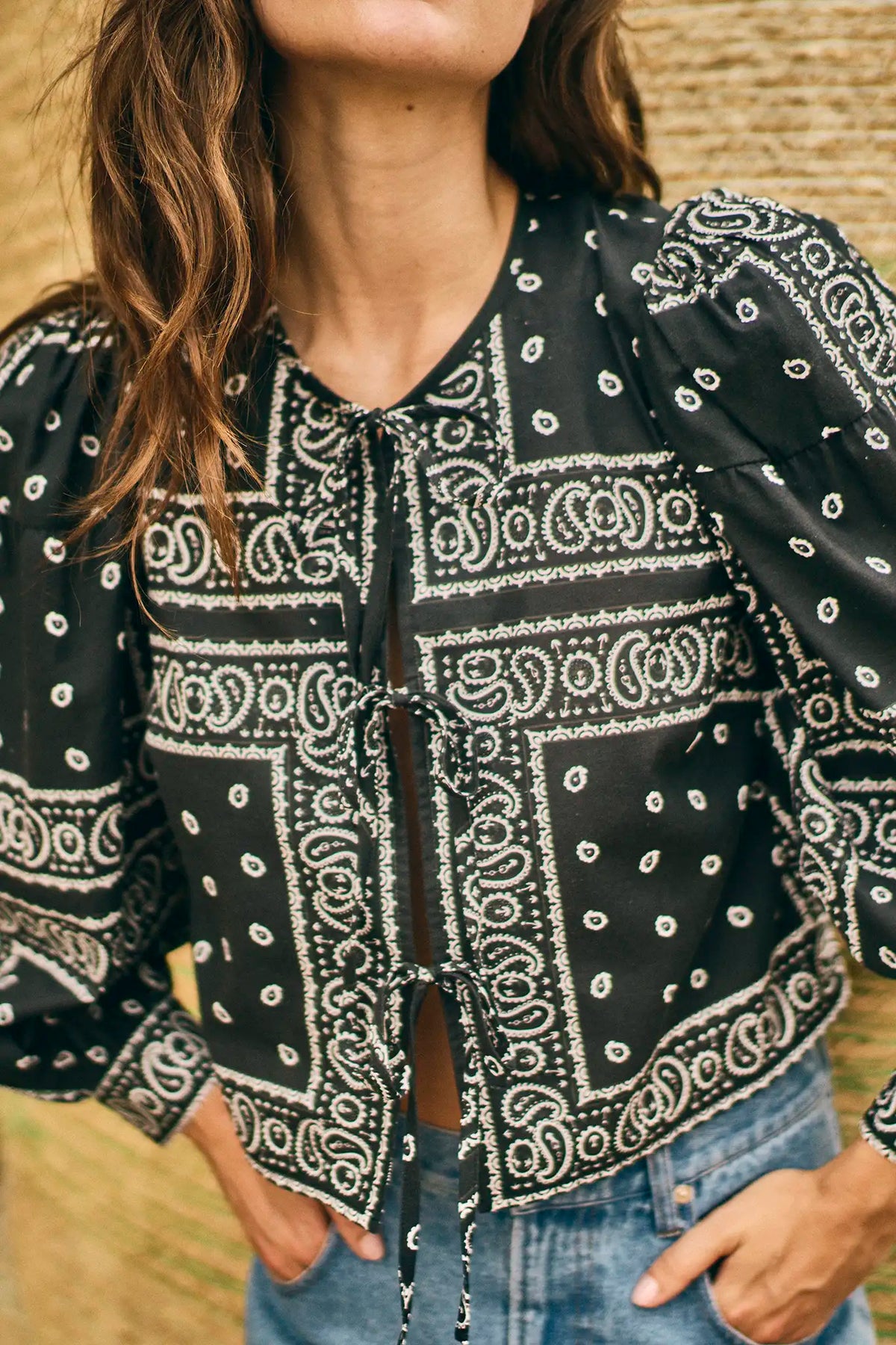 Katie Top in Aces Wild Black