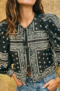 Katie Top in Aces Wild Black