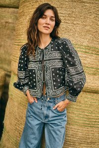 Katie Top in Aces Wild Black