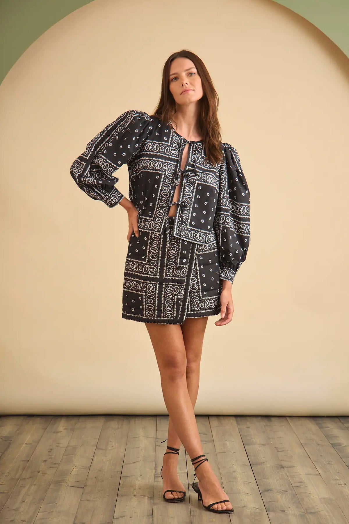 Powell Skirt in Aces Wild Black