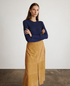 Suede Hudson Skirt in Camel