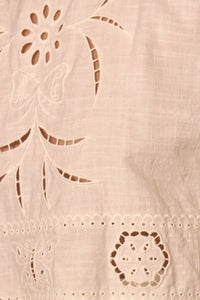 Close up of the Keira Top in White.
