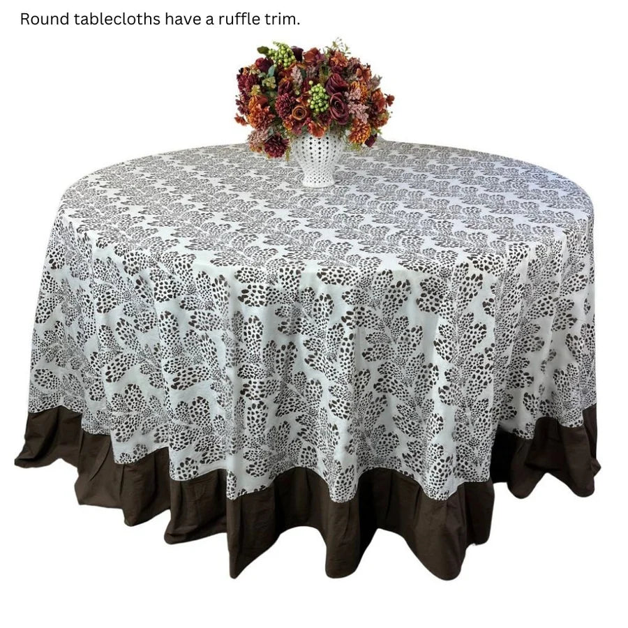 The Kelli Tablecloth in Dark Cocoa
