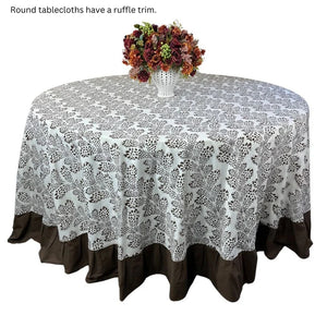 The Kelli Tablecloth in Dark Cocoa