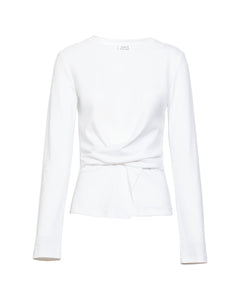 Long Sleeve Kelsey Top in Optic White