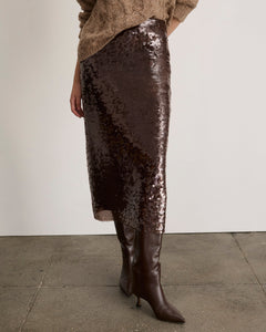 Kiah Skirt in Dark Fig