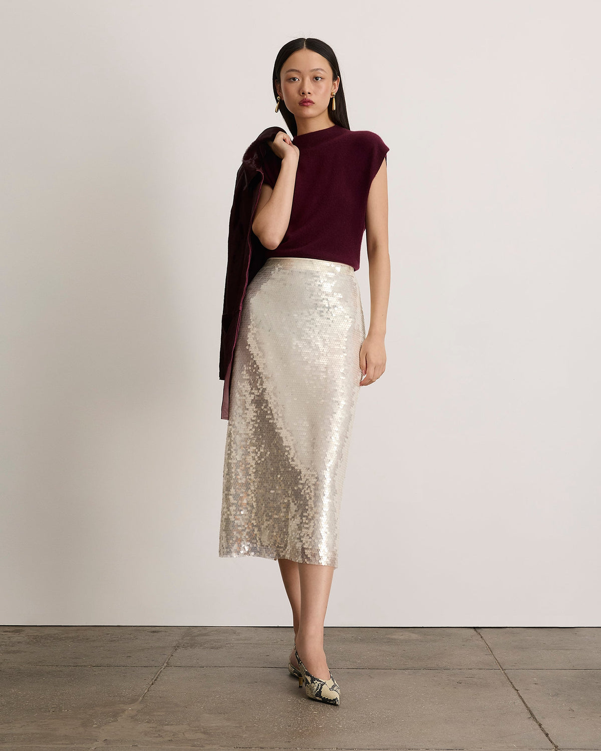 Kiah Skirt in Pearl