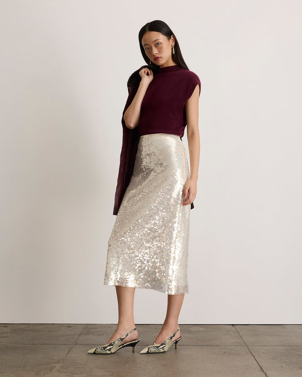 Kiah Skirt in Pearl