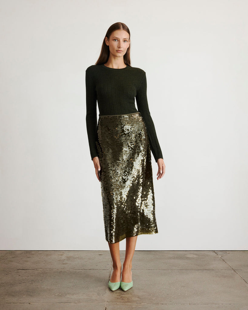 Kiah Skirt in Forset Green
