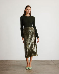Kiah Skirt in Forset Green