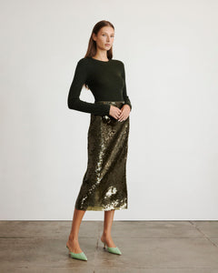 Kiah Skirt in Forset Green