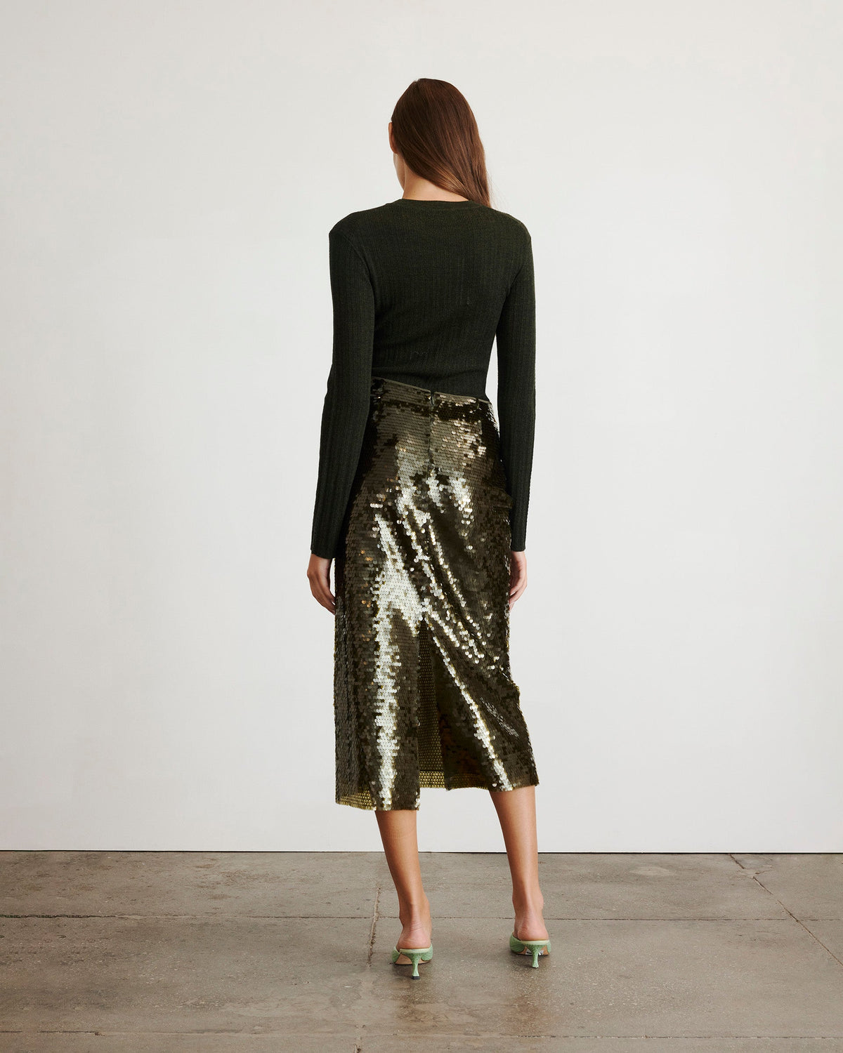 Kiah Skirt in Forset Green