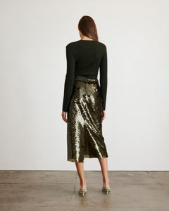 Kiah Skirt in Forset Green