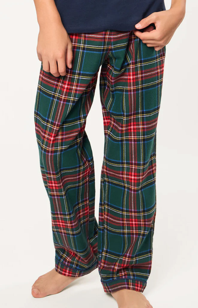 Kid's Brushed Twill Pajama Pants in Kensington Tartan