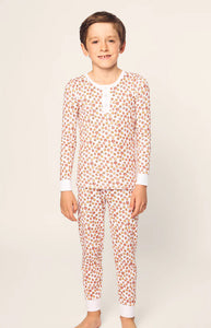 Kid’s Pima Snug Fit Pajama Set in Pumpkin Patch