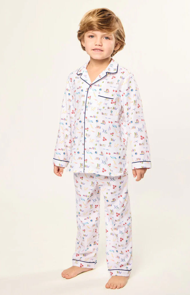 Kid's Twill Pajama Set in Literary Lessons