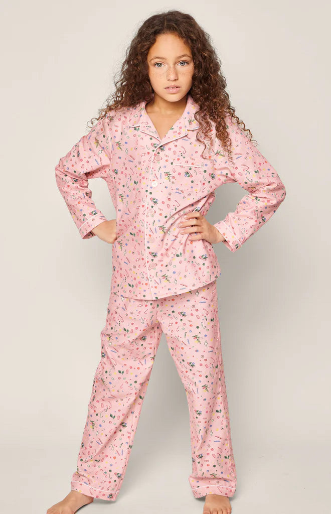 Kid’s Twill Pajama Set in Vintage Sweets