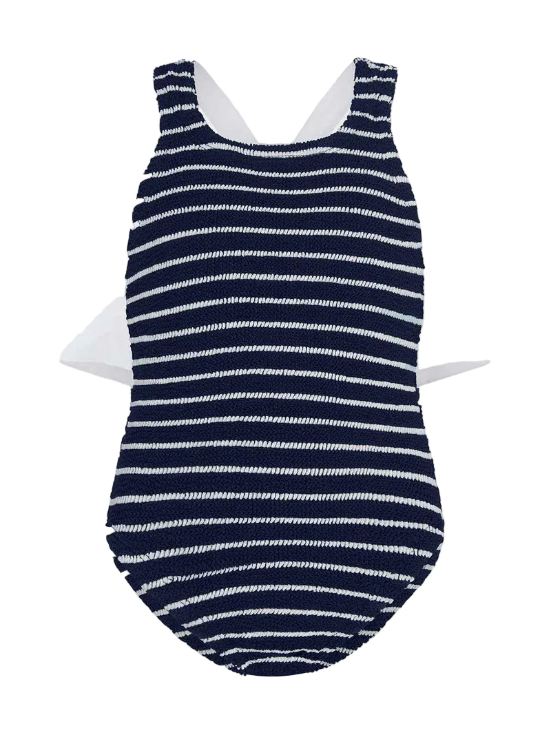 Baby Lara Swimsuit in Navy/White Stripe