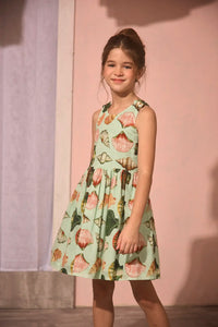 The Kids June Dress in Somers Shell Mint.